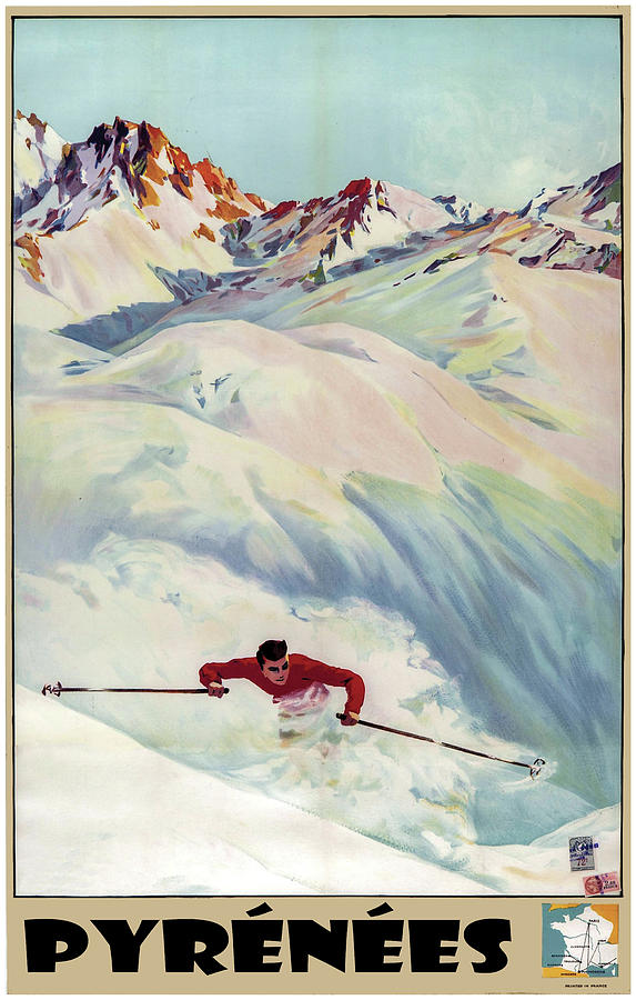 Pyrenees Ski Track Digital Art by Long Shot