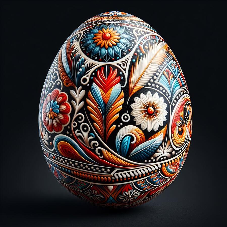 Easter Digital Art - Pysanka by Pat Goltz