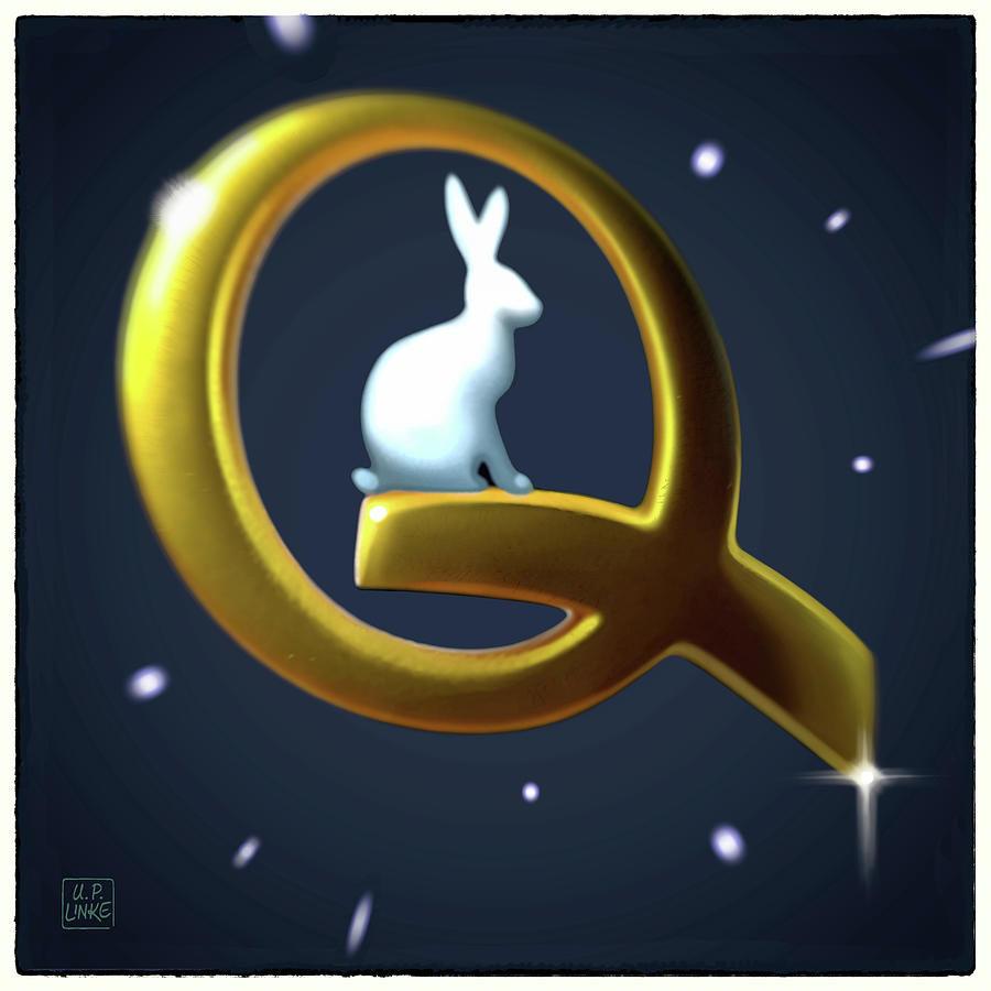 QAnon Logo Mixed Media by Udo Linke