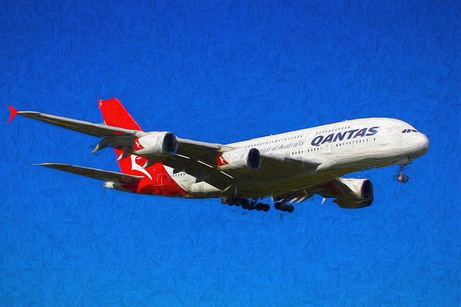 Qantas Airbus A380 Art             2 Photograph