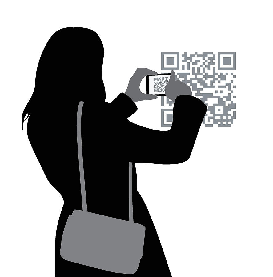 QR Code Snapshot Drawing by A-Digit