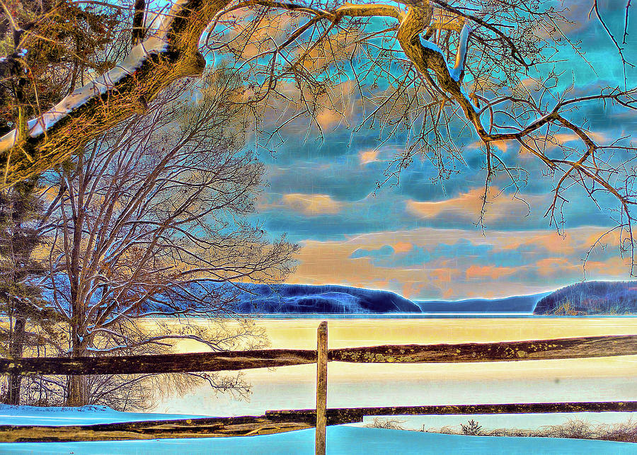 Quabbin Reservoir in the Snow Photograph by Cordia Murphy