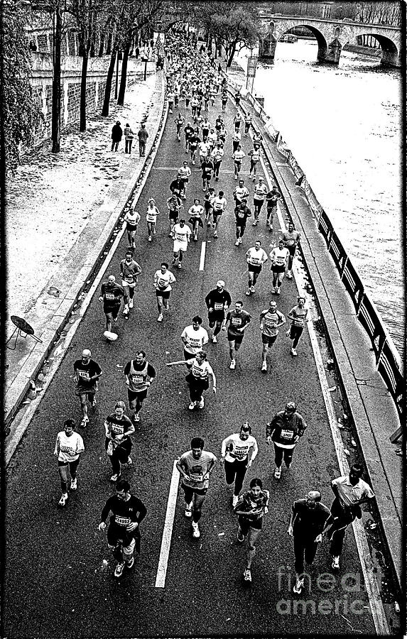 Quai de Seine during The Paris Marathon  Photograph by Cyril Jayant