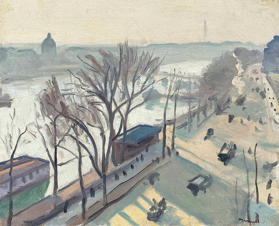 Quai Du Louvre In Pale Sunlight Painting By Albert Marquet - Fine Art 