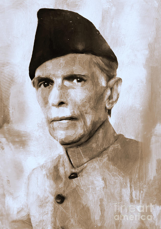 Quaid e Azam Muhammad Ali Jinnah 0071 Painting by Gull G - Pixels Merch