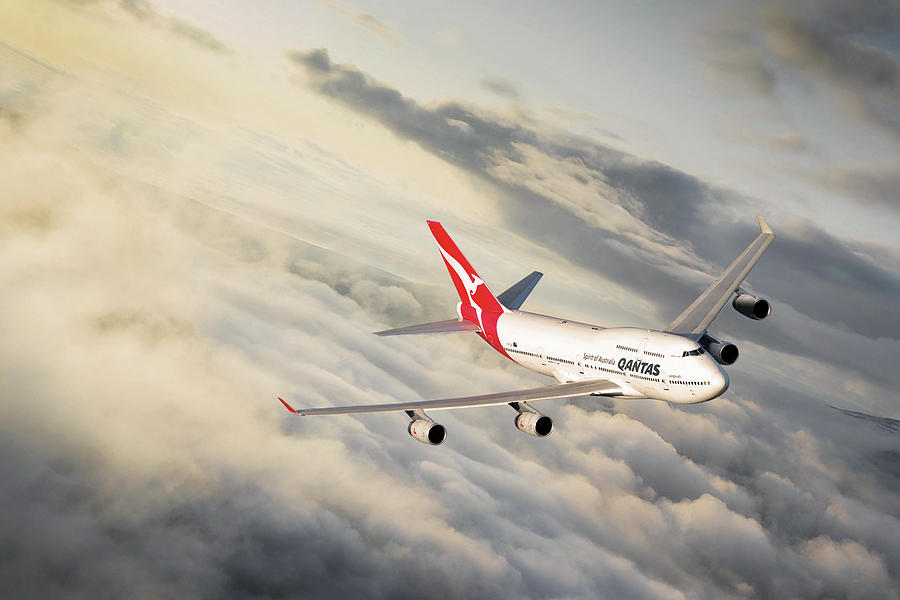 Qantas 747 Digital Art by Airpower Art
