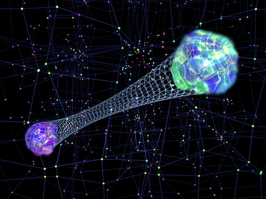 Quantum Entanglement 1 Blue Digital Art by Russell Kightley