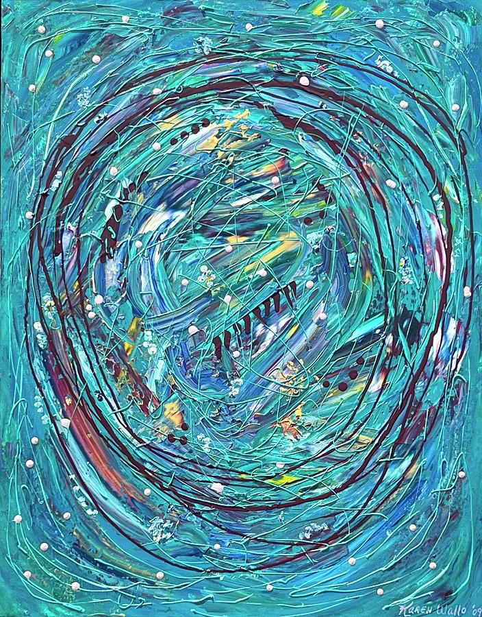 Abstract Painting - Quantum Leap by Karen Wallo