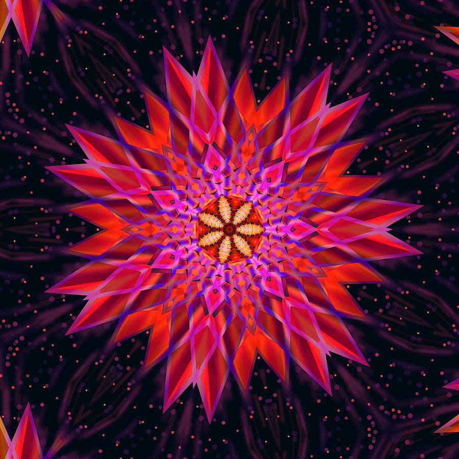 Quantum Star Flower Digital Art by Dave Turner