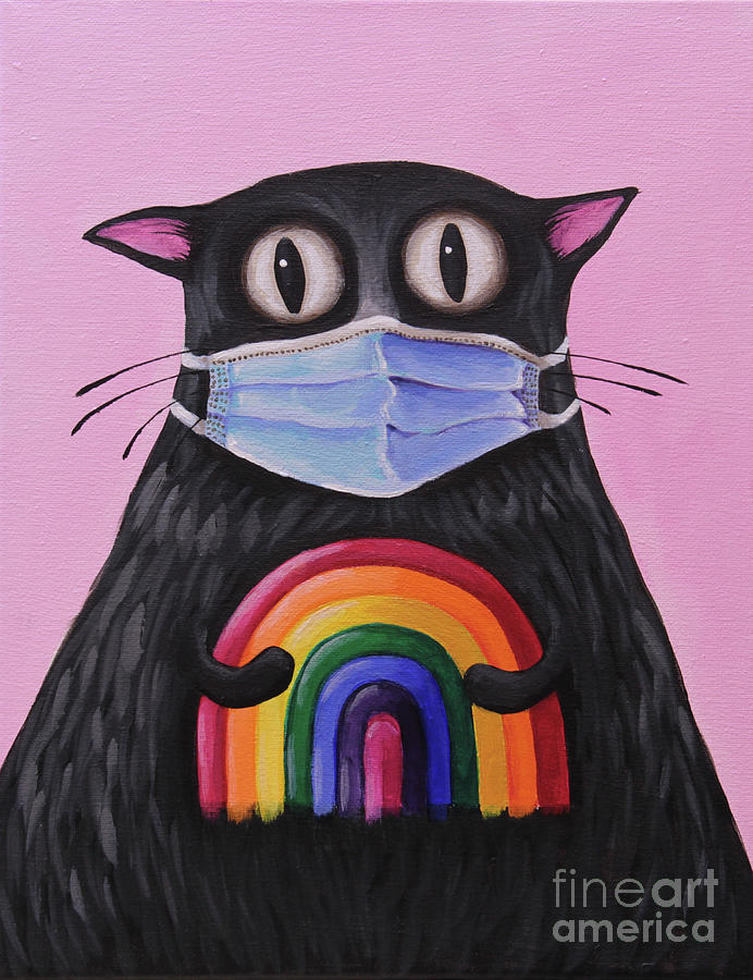 Quarantine Day 17 Painting by Lucia Stewart