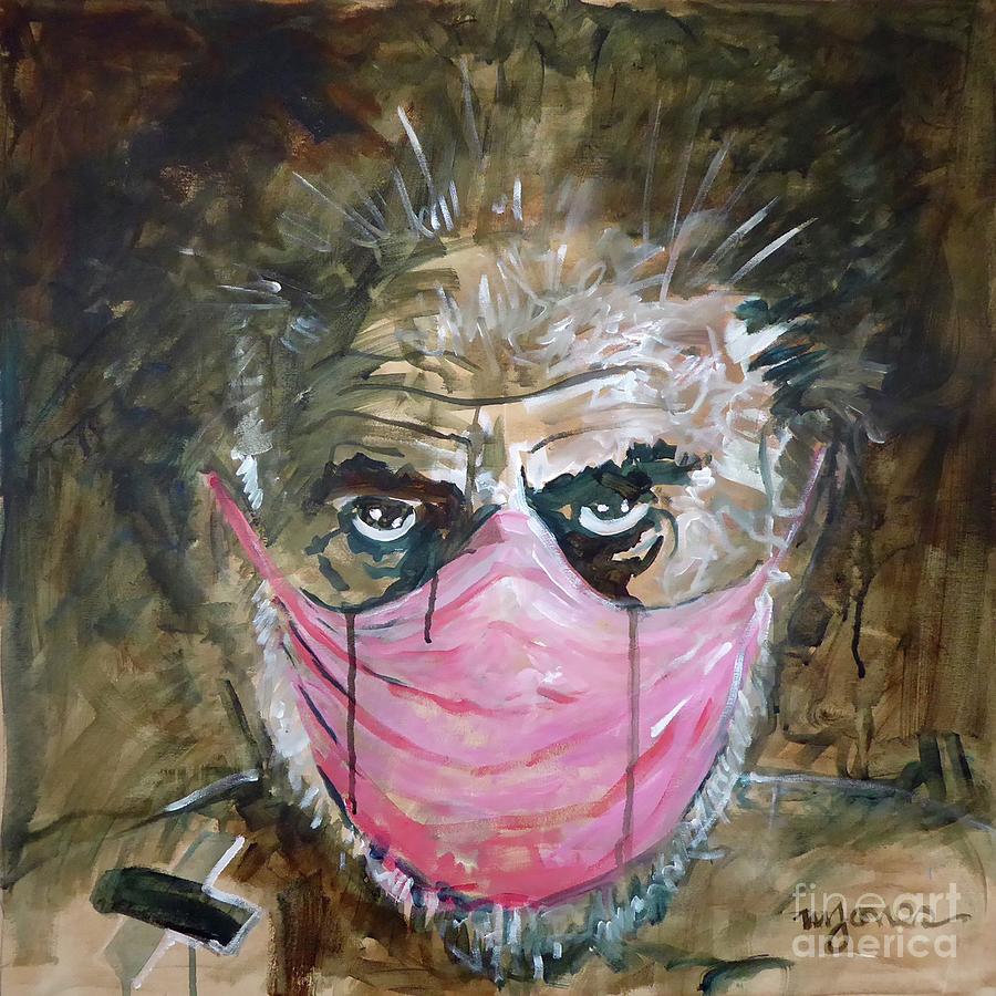 Quarantine Self Portrait Painting by Micheal Jones