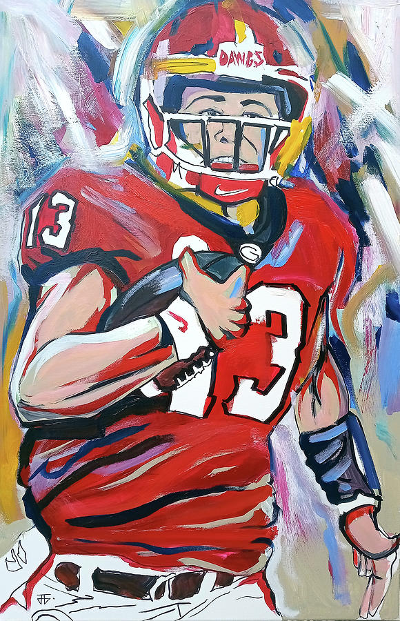 Quarterback Run Painting by John Gholson