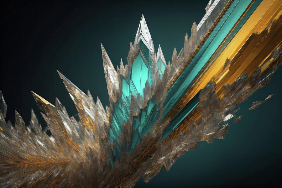Quartz Gemstone abstract 014 Digital Art by Flees Photos