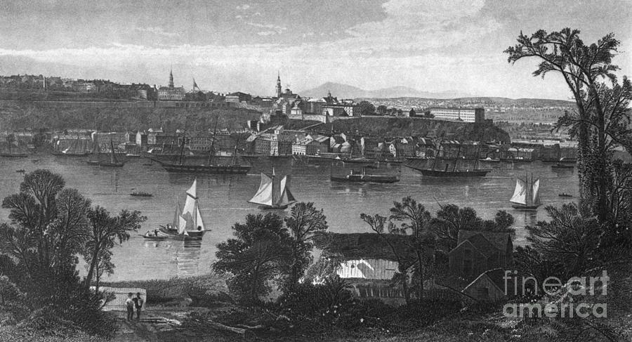 Quebec City, Canada, 1874 Drawing by R Hinshelwood and J D Woodward