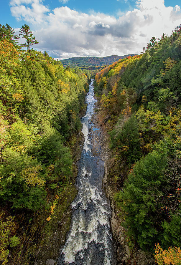 Quechee Gorge in Autumn Photograph by Sally Cooper