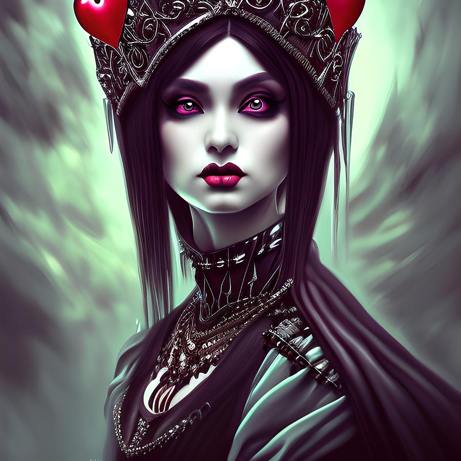 Queen Ariana Royal Highness And Queen Of Hearts Digital Art by Bella ...