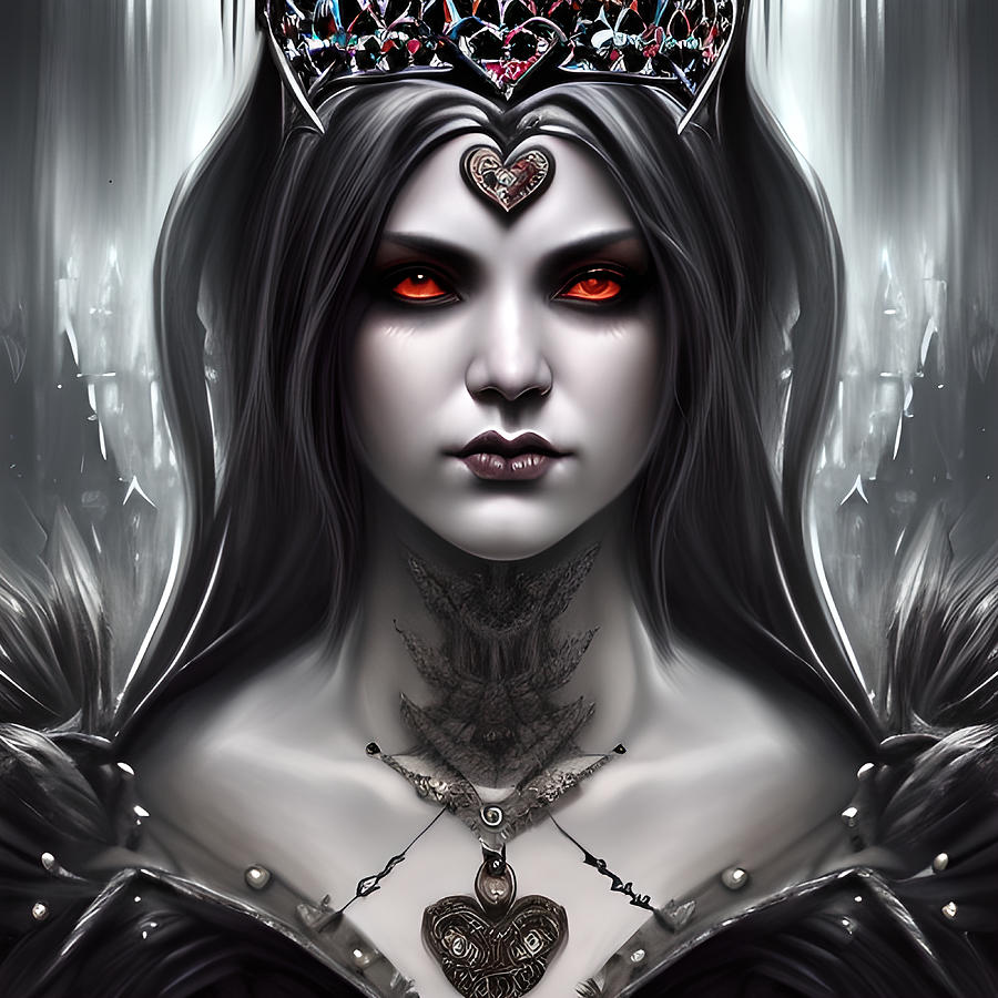 Queen Athena Royal Highness And Queen Of Hearts Digital Art by Bella ...