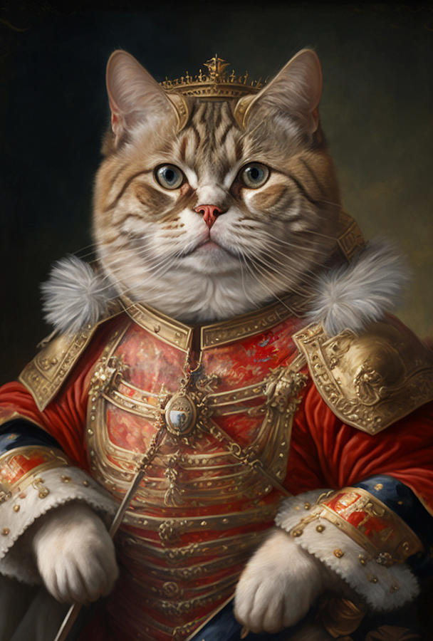 Queen Cat Digital Art by Caio Liutti - Fine Art America