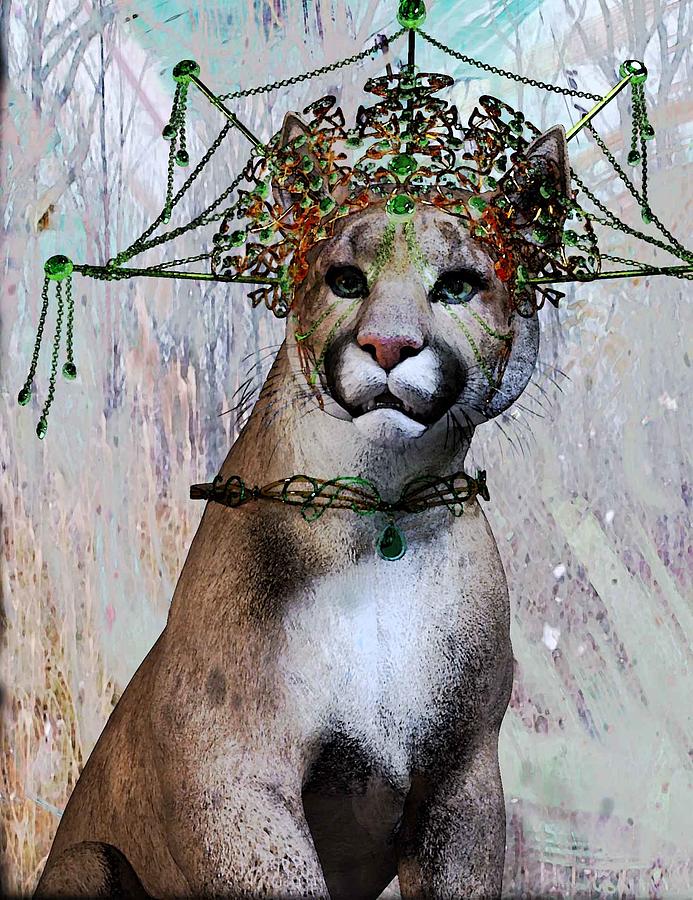 Queen Cat Digital Art by Suzanne Silvir