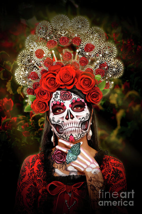 Queen Catrina and butterfly Photograph by Rodrigo Reyes Marin - Fine ...