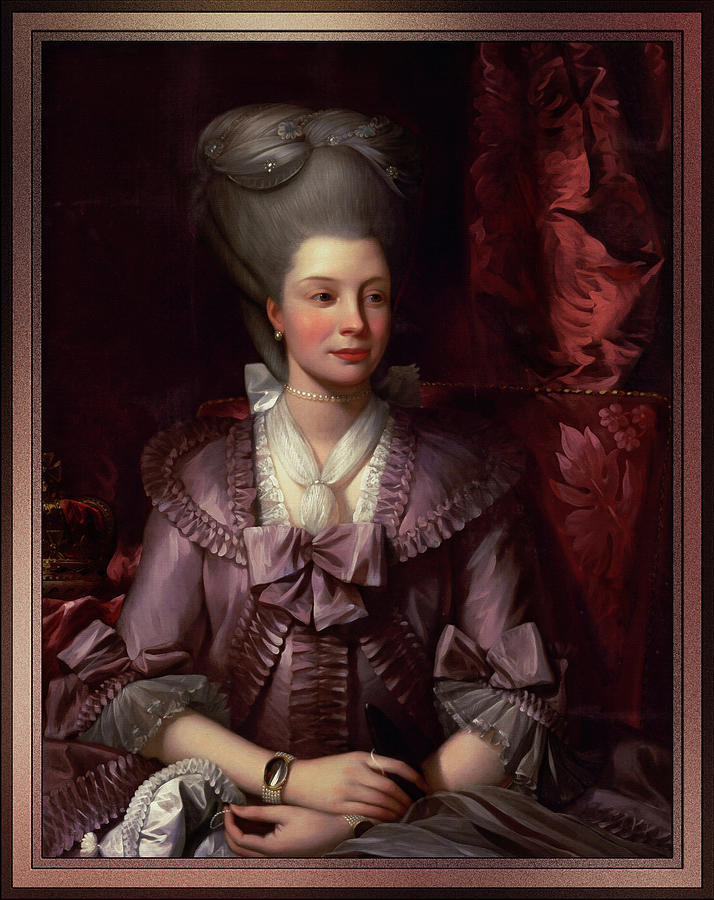 Queen Charlotte by Benjamin West Painting by Rolando Burbon - Pixels