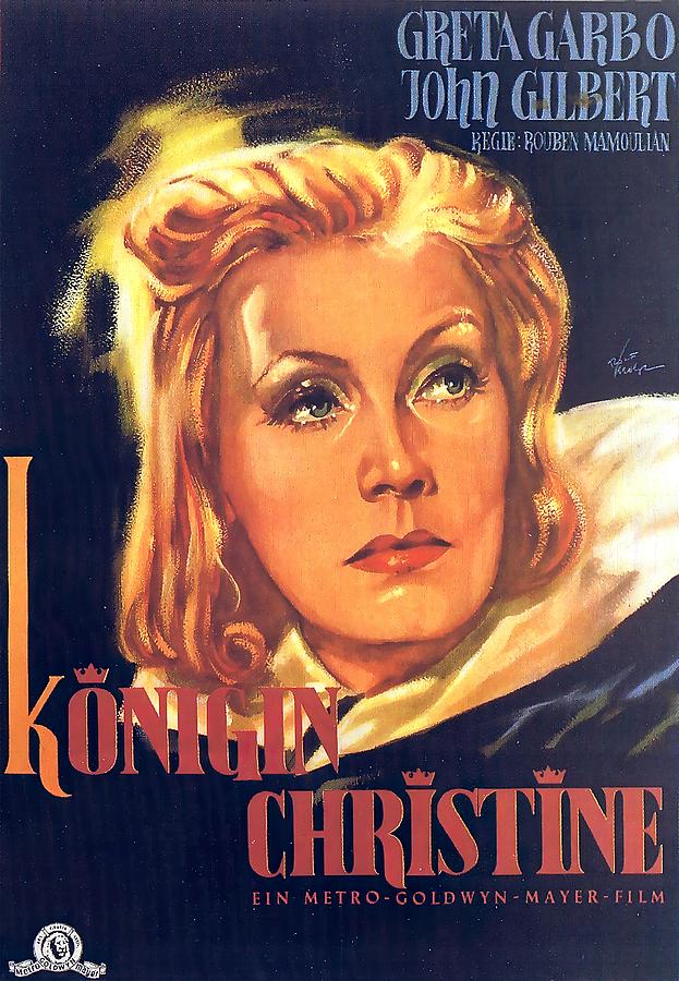 Queen Christina, 1934 - art by Rolf Goetze Mixed Media by Movie World Posters