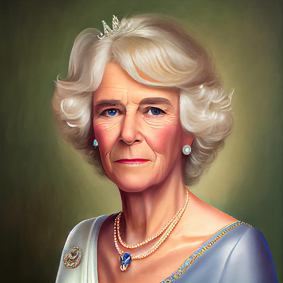 Queen Consort Camilla Mixed Media By Stephen Smith Galleries Fine Art   Queen Consort Camilla Stephen Smith Galleries 