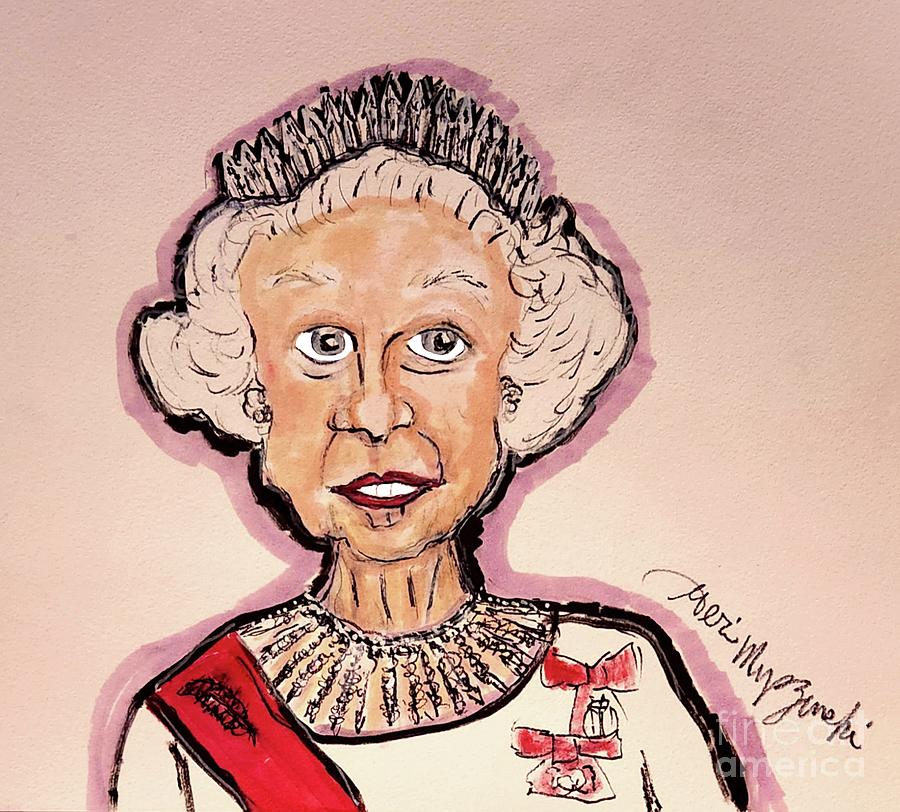 Queen Elizabeth Ii Mixed Media - Queen Elizabeth 2  by Geraldine Myszenski