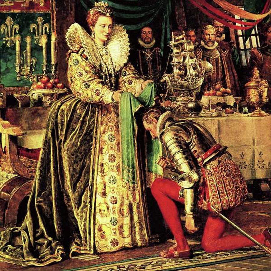 Queen Elizabeth I Knighting Francis Drake Photograph