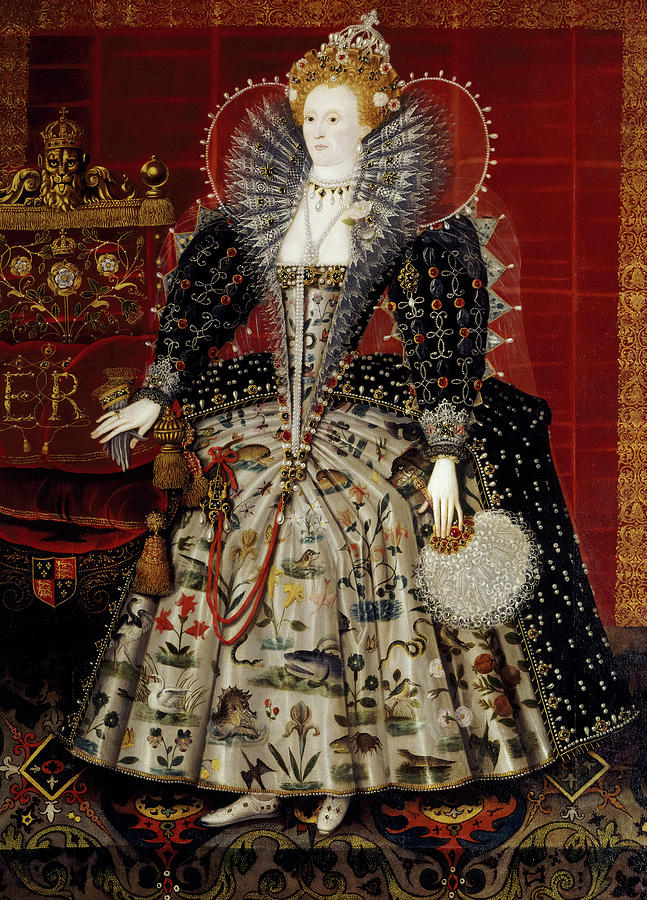 Queen Painting - Queen Elizabeth I by Nicholas Hilliard