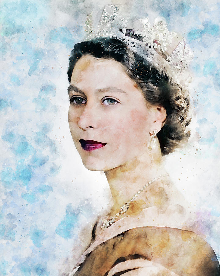 Queen Elizabeth II Painting by Dan Sproul | Fine Art America