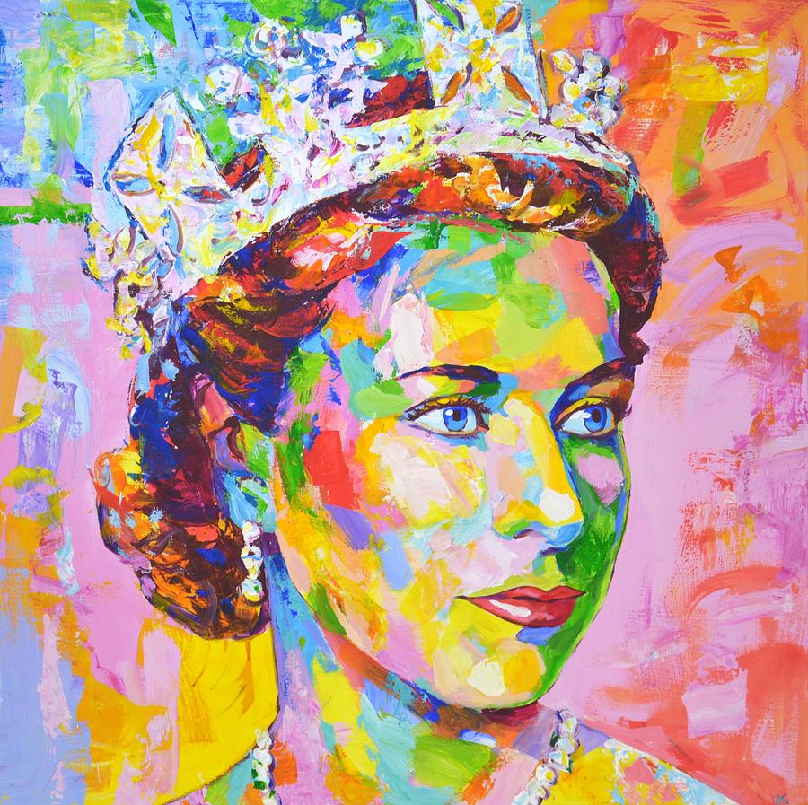 Queen Elizabeth II. Painting by Iryna Kastsova