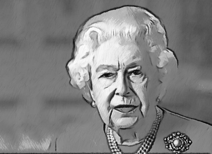 Queen Elizabeth Ii Drawing By Maciek Froncisz - Fine Art America