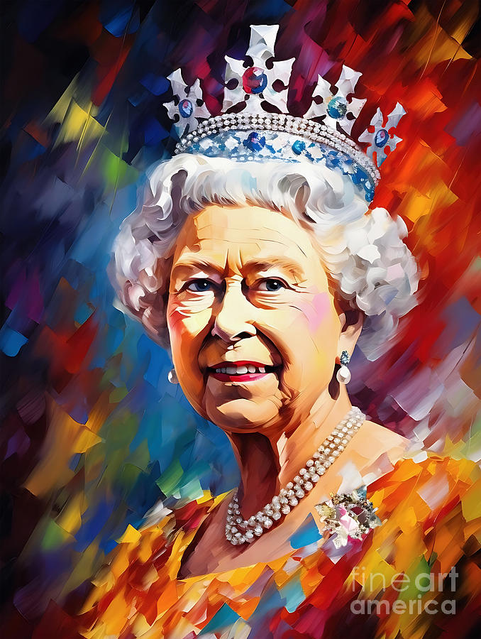 Queen Elizabeth II Painting by Mark Ashkenazi - Pixels