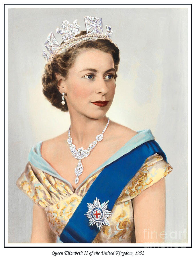 Queen Elizabeth II of the United Kingdom, 1952 Photograph by Romanov ...