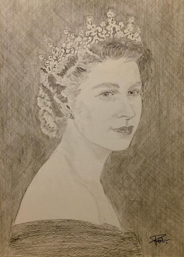 Queen Elizabeth II Drawing by Prince Agbi