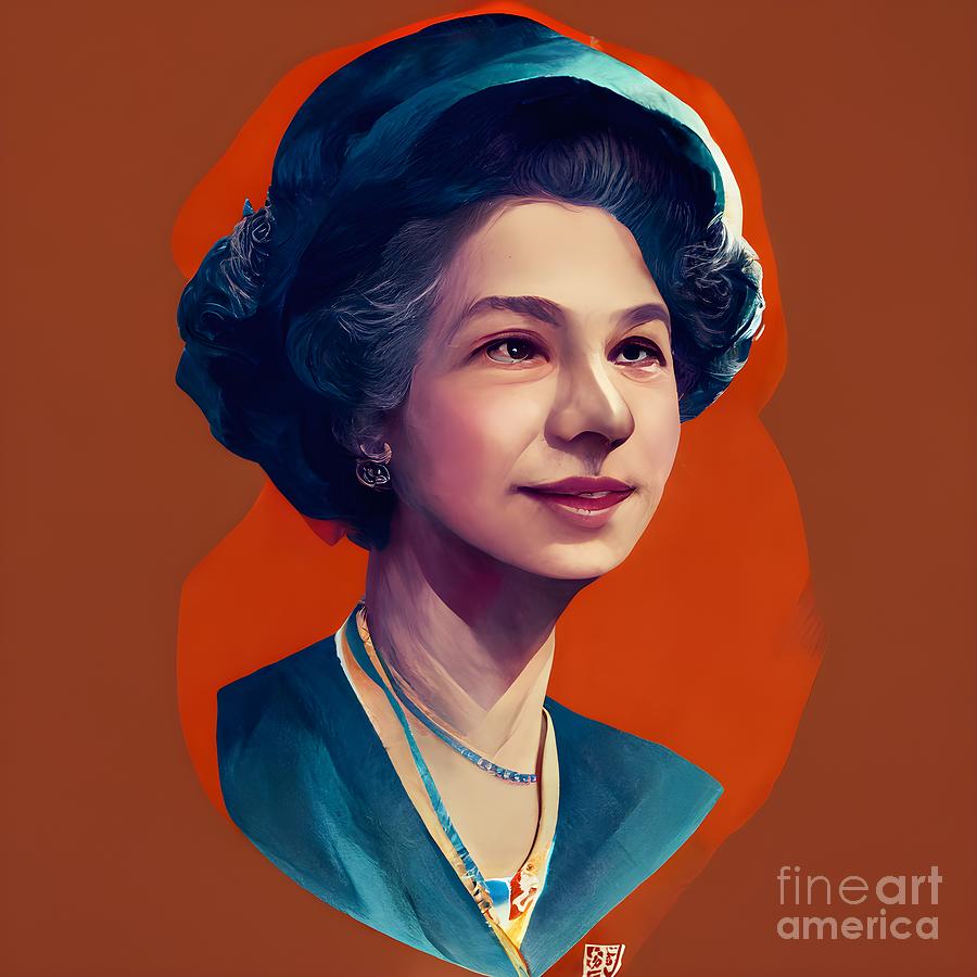 Queen Elizabeth II Digital Art by Total Gifts Art - Fine Art America