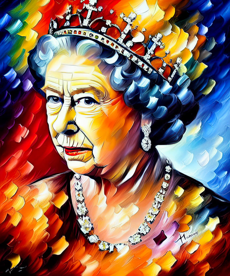 Queen Elizabeth II Tribute Portrait 4 Digital Art by Yury Malkov - Pixels