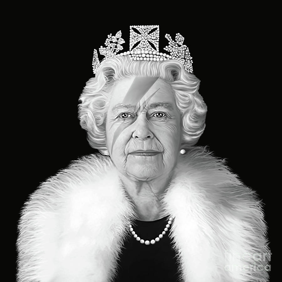 Queen Elizabeth Ii With Lightning Bolt Digital Art By Artworkzee 