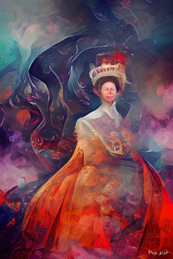 Brushstroke Digital Art - Queen Elizabeth by Michelle Hoffmann