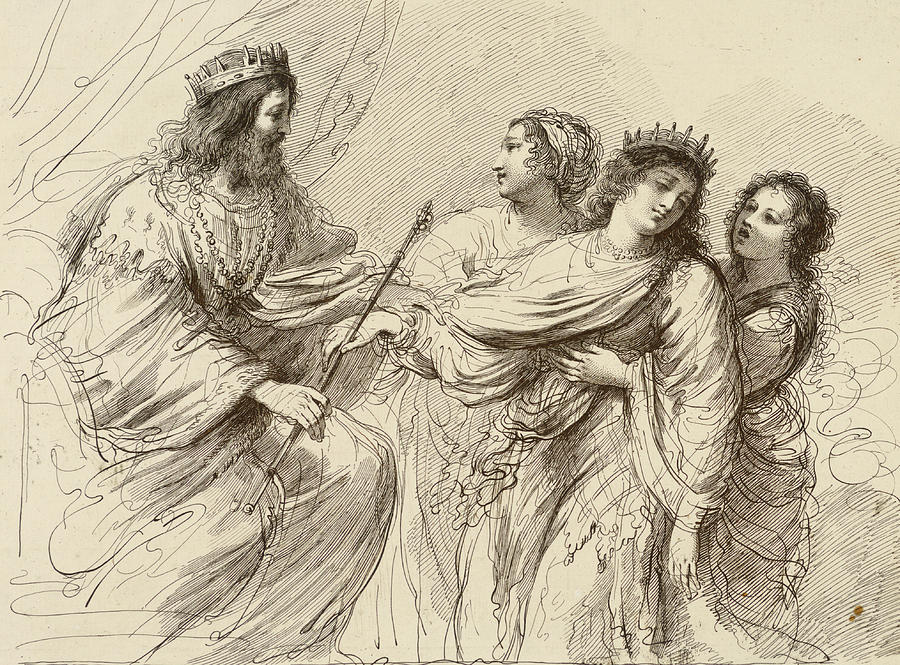 Queen Esther And Ahasuerus Drawing By Francesco Bartolozzi - Fine Art 