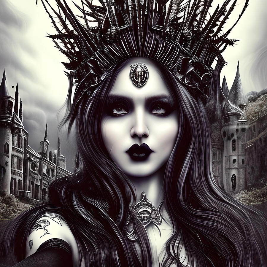 Queen Fleur Gothic Royalty of Mythical Origins Digital Art by Bella ...