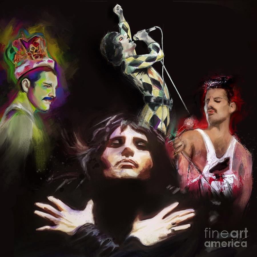 Freddie Mercury Queen #2 Mixed Media by Mark Tonelli