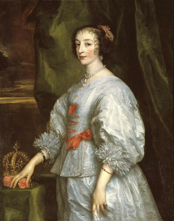 Queen Henrietta Maria 1609-69 Painting by Anthonyvan Dyck - Fine Art ...