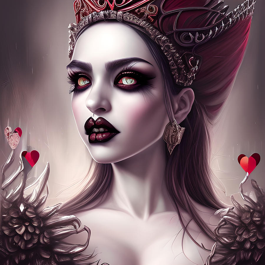 Queen Jacklin Royal Highness And Queen Of Hearts Digital Art by Bella ...