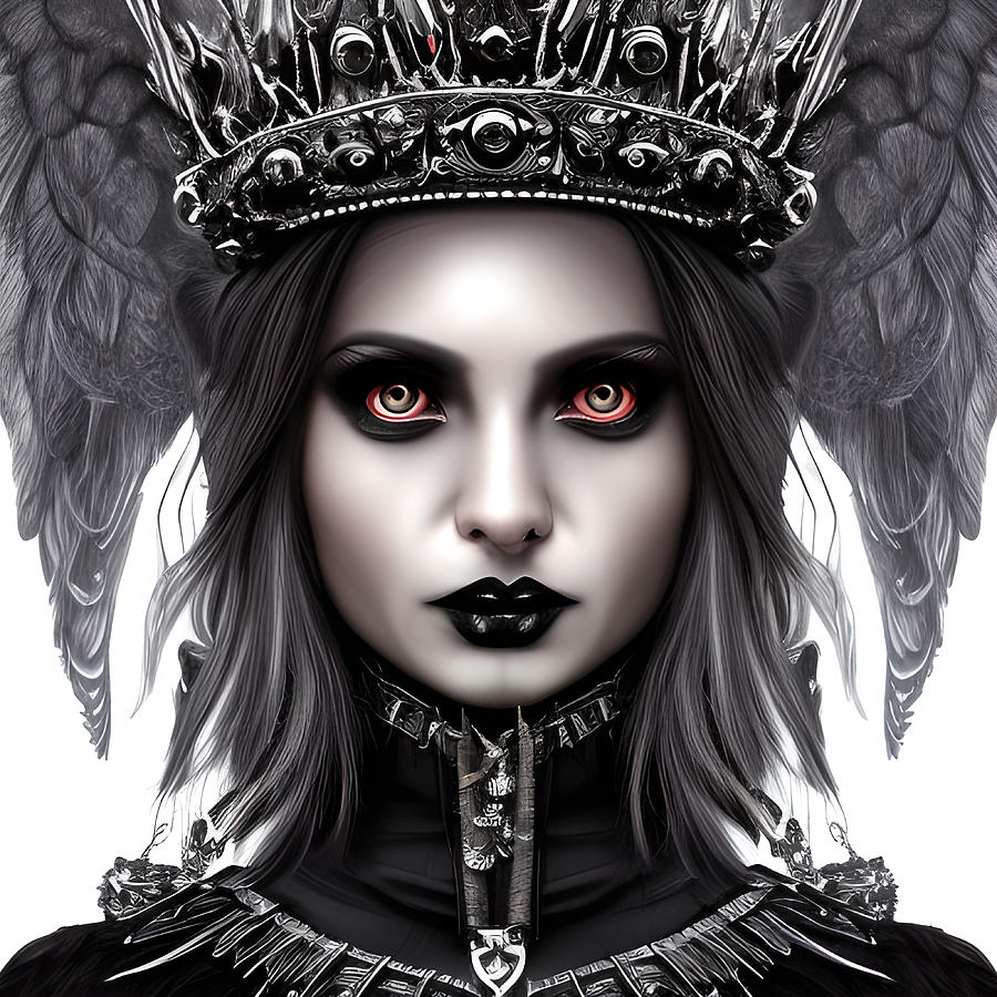 Queen Jasmin Gothic Royalty of Mythical Origins Digital Art by Bella ...