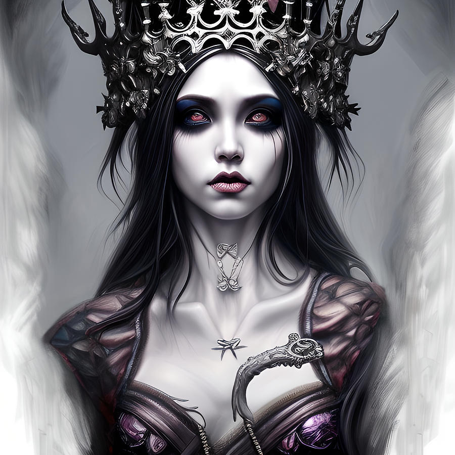 Queen Katharina Gothic Royalty of Mythical Origins Digital Art by Bella Frenchy Fine Art America