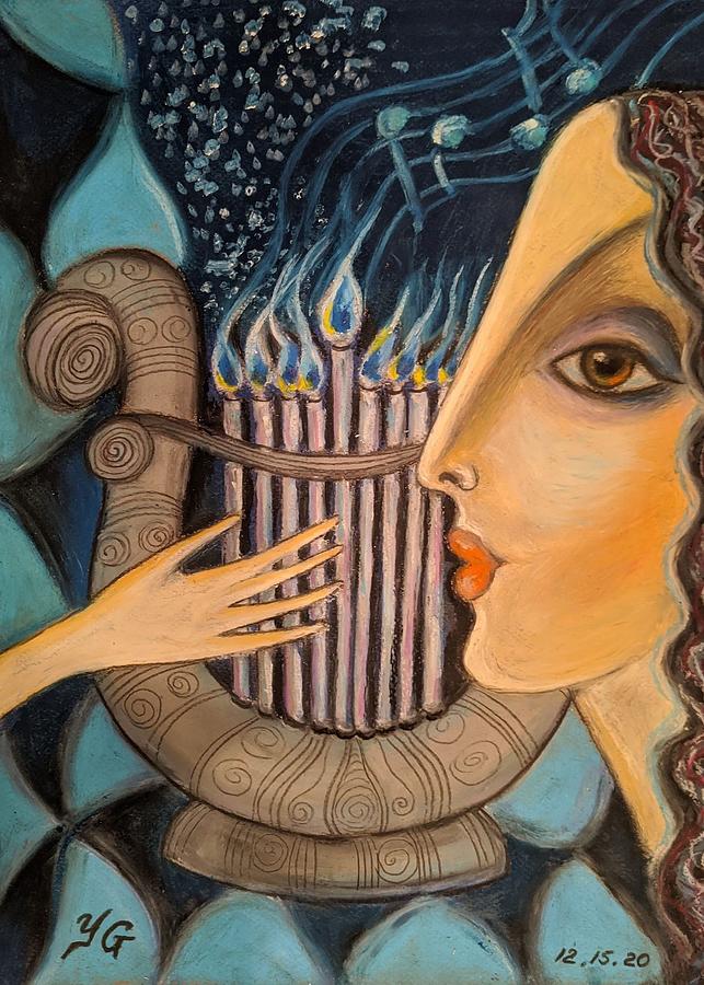 Queen Lyre Painting by Yana Golberg