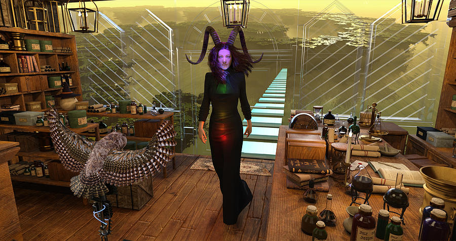 Queen Mab visits the Shoppe Digital Art by Richard Hopkinson