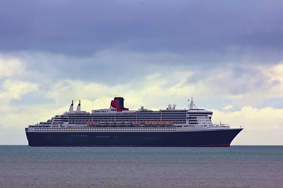 Queen Mary 2 off Teignmouth Photograph by Jeremy Hayden